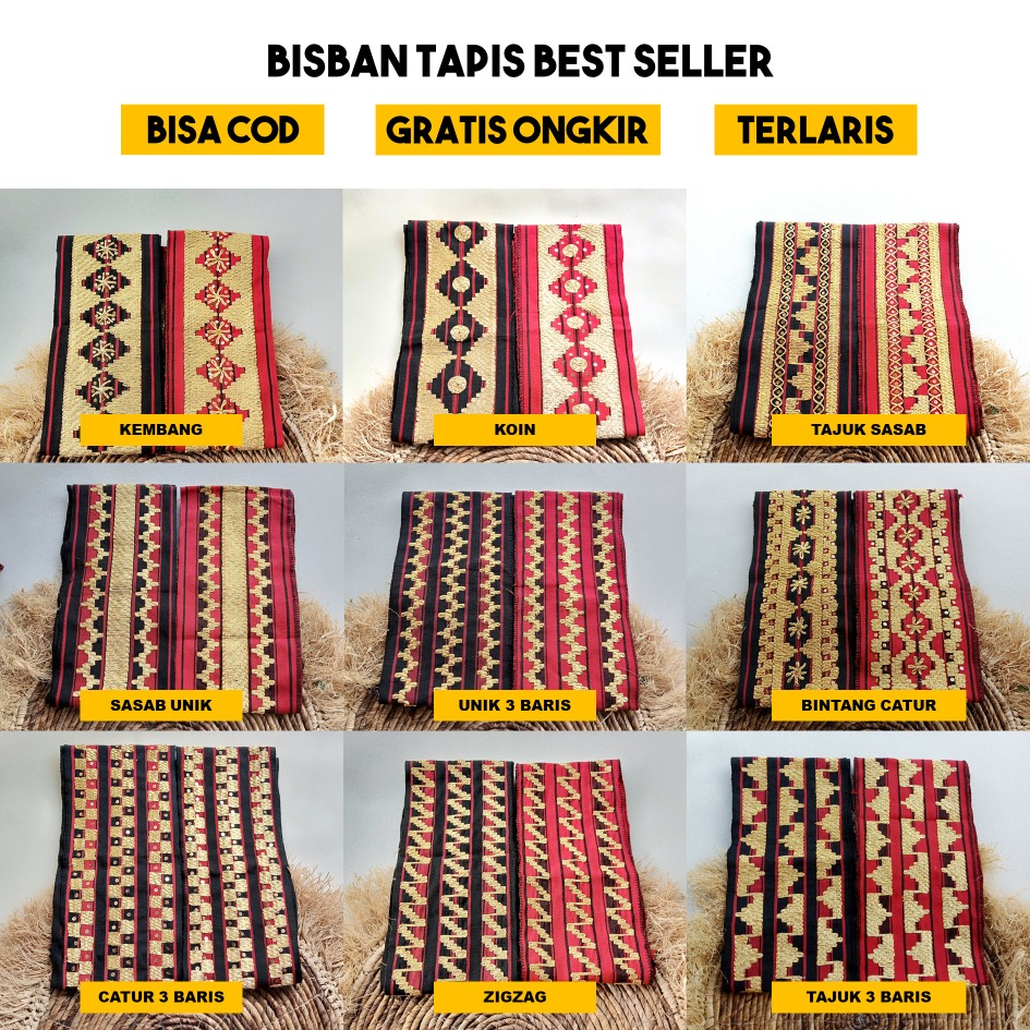 LAMPUNG ETHNICA OFFICIAL - LINK KHUSUS TANPA RENDA (BISA COD) BISBAN/SELENDANG TAPIS LAMPUNG - BISBA