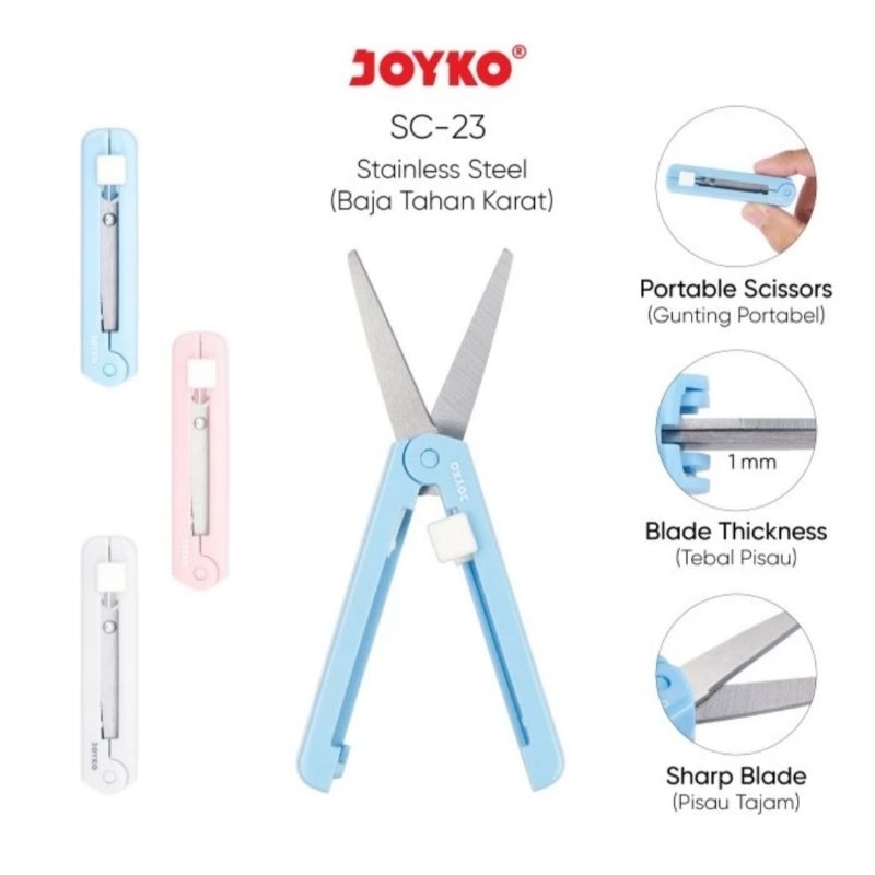 

Gunting Kecil Portable Joyko SC-23 Mini Portable Scissiors