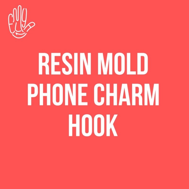 Cetakan Resin lilin / Candle Resin Mold Phone Hook Hati Bulan Bunga Bintang  Kupu-Kupu Awan Kucing B