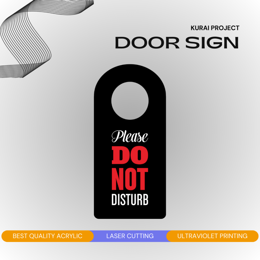 

Akrilik Gantungan Pintu Do not Disturb / Gantungan Akrilik Custom / Papan Gantung Akrilik