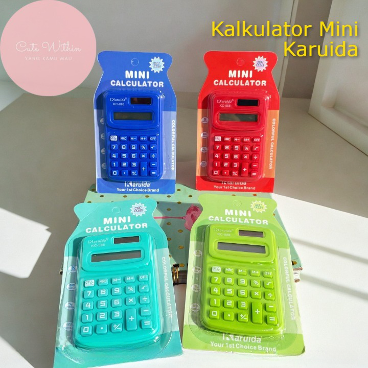 

Kalkulator Karuida Mini 8 digit - K 888 - calculator original dagang lucu akuntansi besar aesthetic