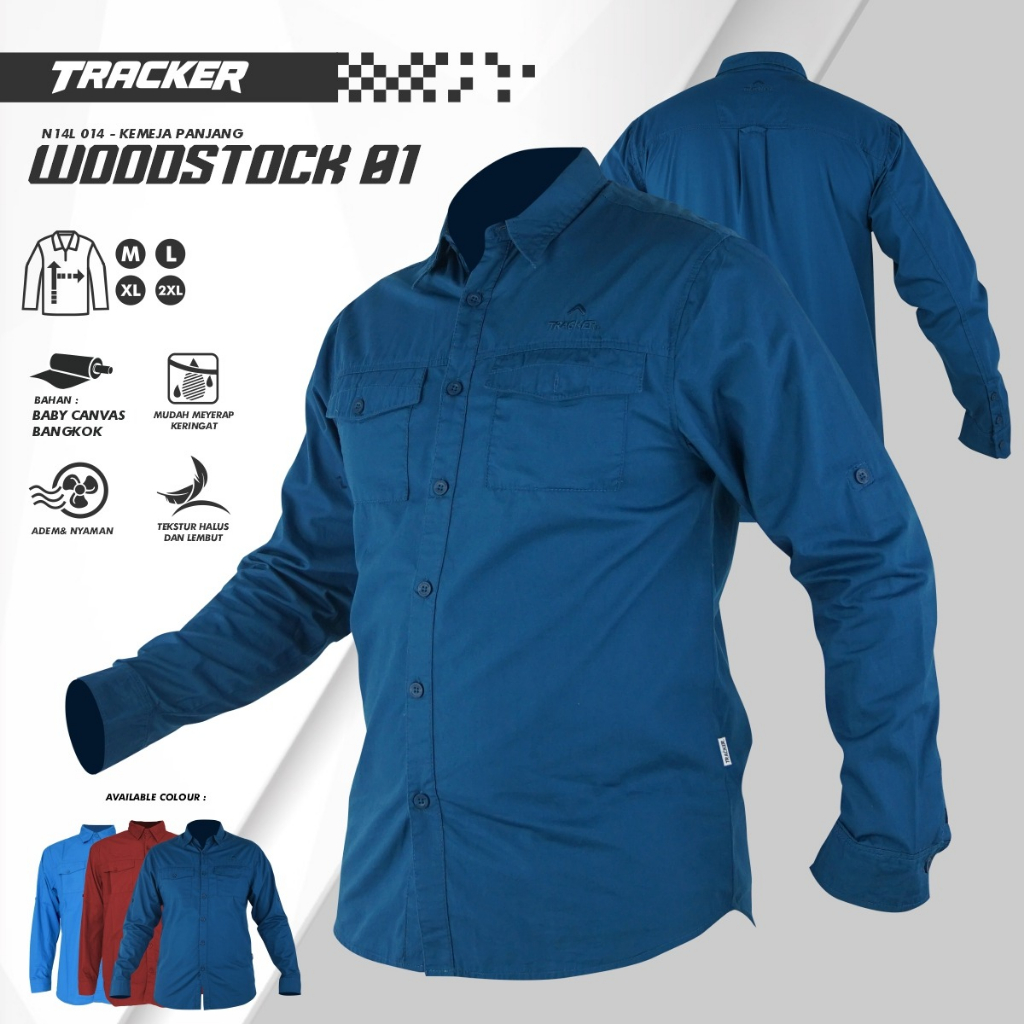 Kemeja Lengan Panjang Pria Tracker Woodstock 01