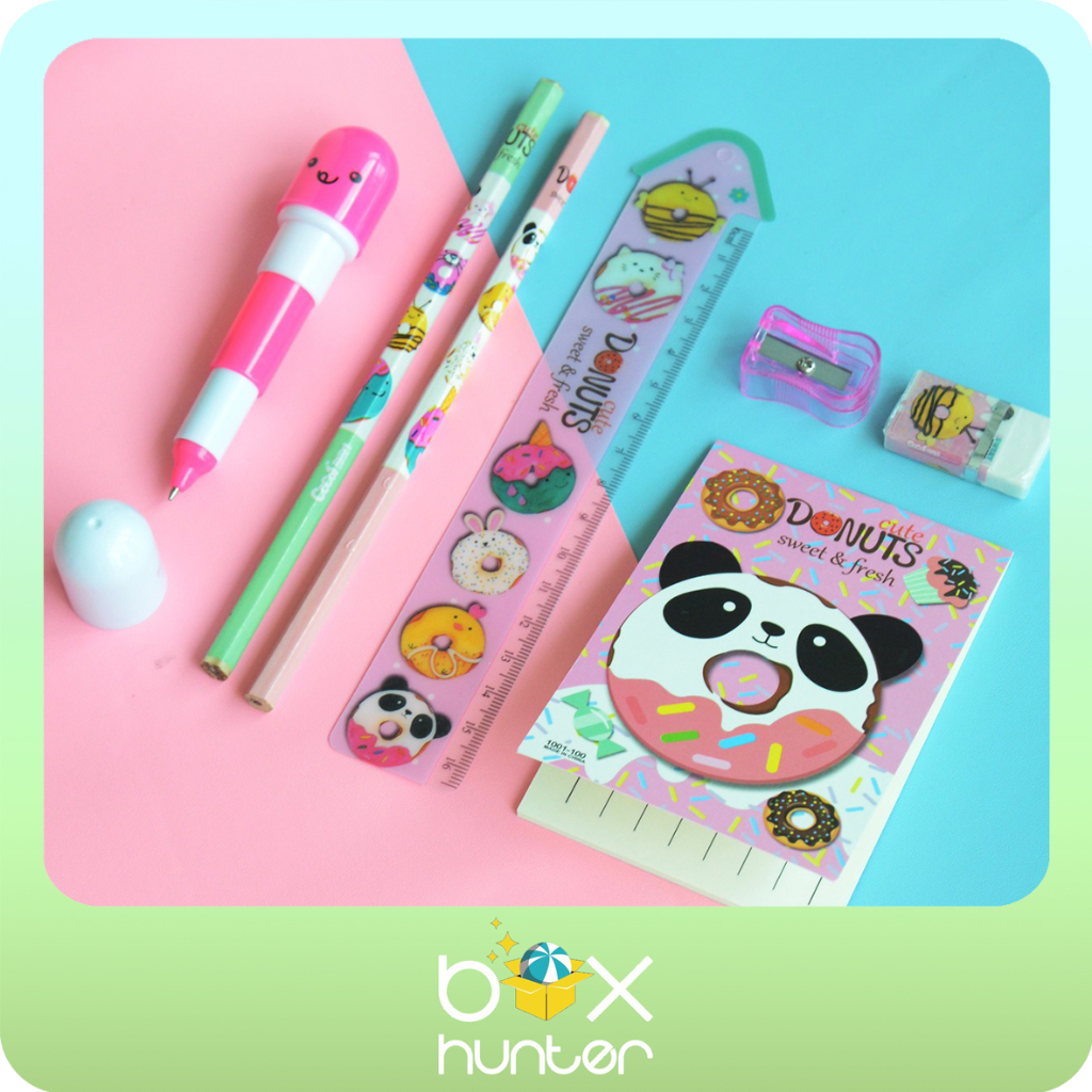 

DONUT STATIONERY SET | PERLENGKAPAN ALAT TULIS TEMA DONAT