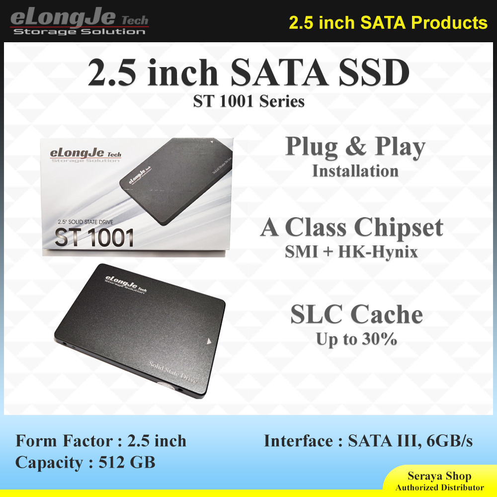 ST 1001 SSD 2.5 inch SATA 512GB With SLC Cache - eLongJe
