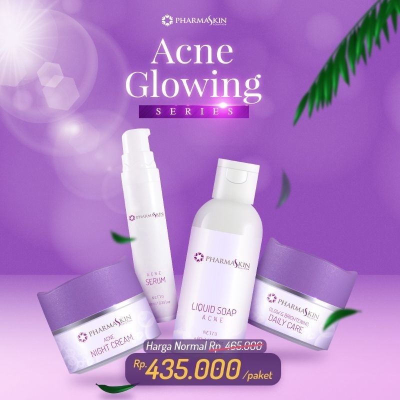 Pharmaskin Paket Acne Glowing Series obat jerawat