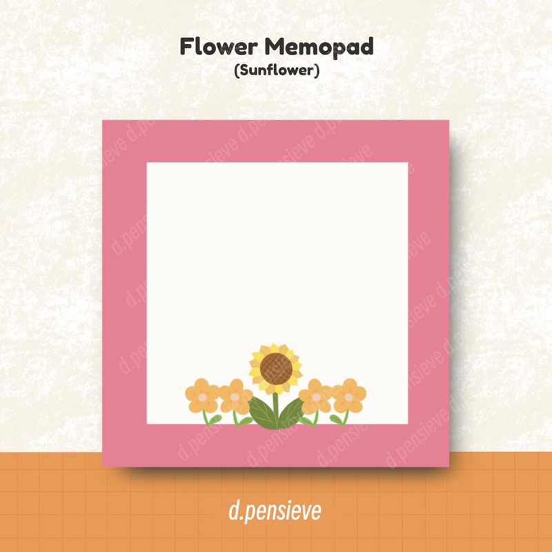 

Memopad Flower Sunflower Bunga Matahari | dpensieve