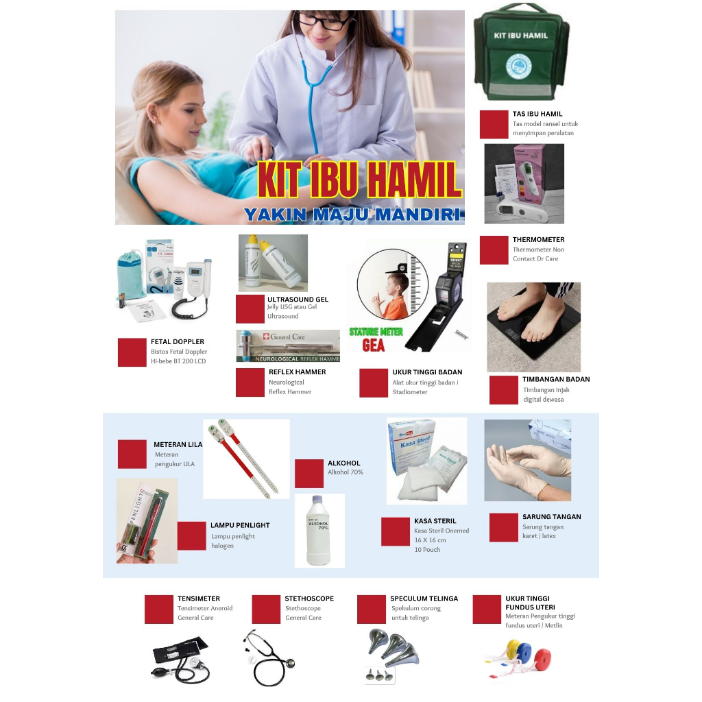 Paket KIT IBU HAMIL / BIDAN KIT Standar Lengkap