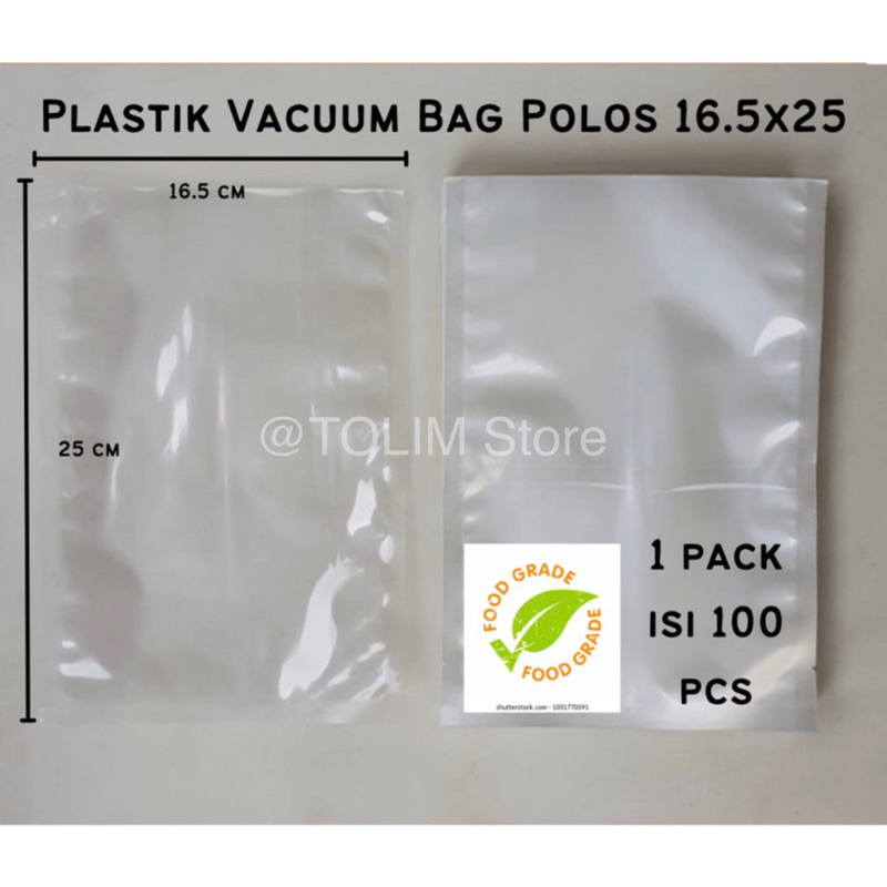 16x25 Plastik Vakum Polos Plastik Vacuum Polos Plastik Vakum Makanan Vacuum Bag Polos Plastik Vakum 