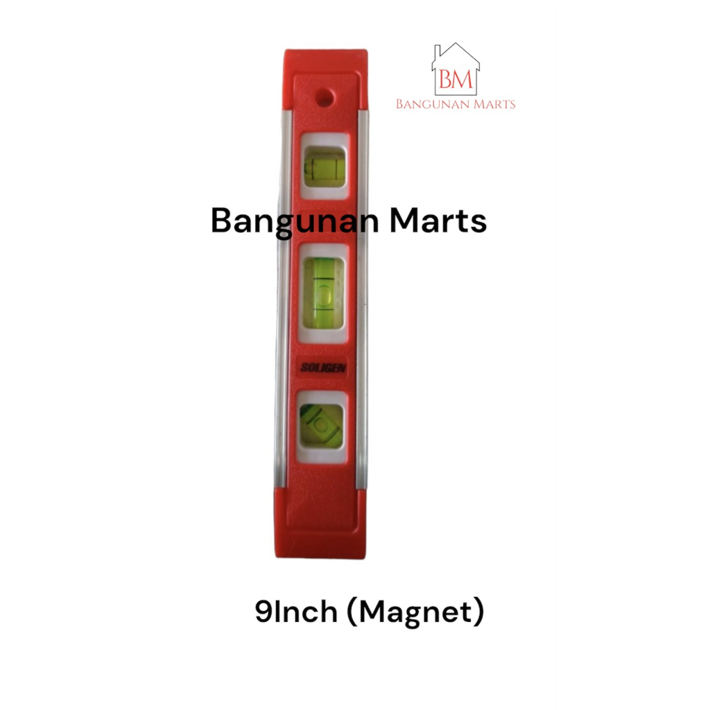 

Waterpass Magnet 9” | Penggaris Pengukur Dimensi 9 Inch | Bangunan Marts