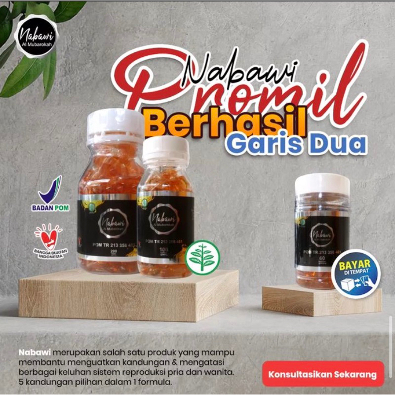 Nabawi Promil oil Habatusauda Promil Suami Istri dan Pelancar Haid Original Merek Nabawi Extra Propo