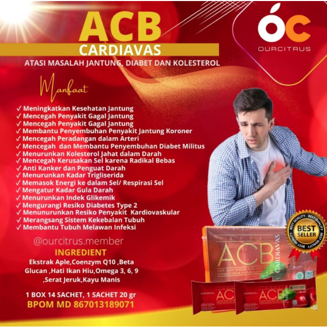 ACB CARDIAVAS Obat Herbal Meningkatkan Kesehatan Jantung BPOM, Original ACB CARDIAVAS