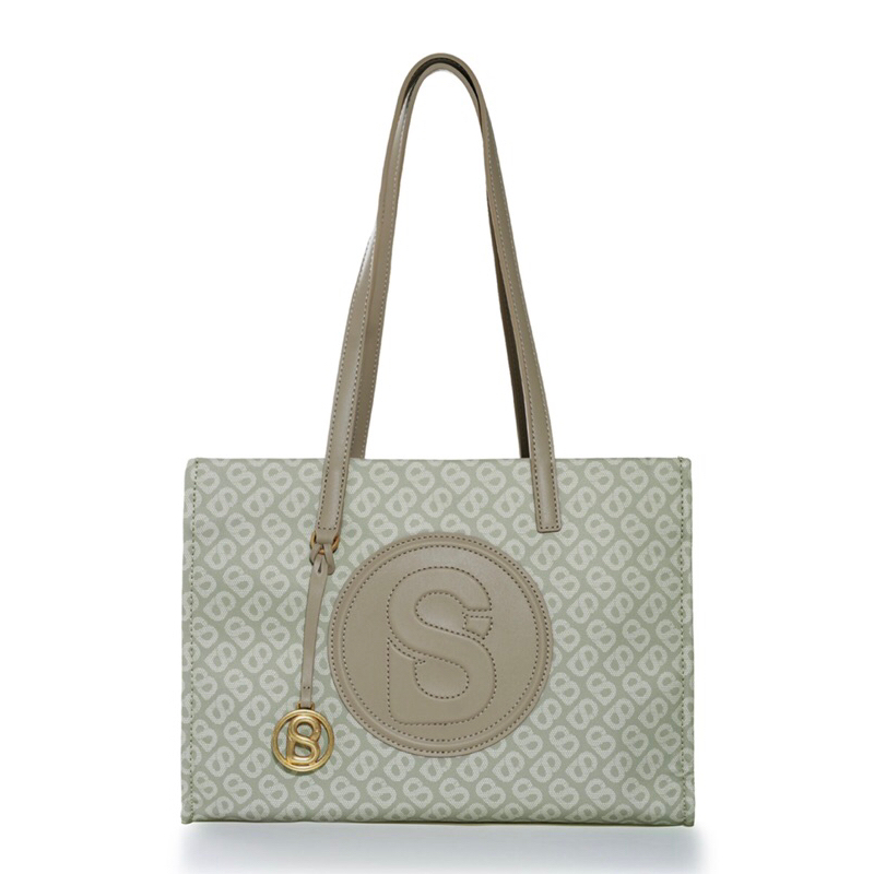 BUTTONSCARVES - TAPIS AALIYA PRINTED TOTE BAG - PISTACHIO
