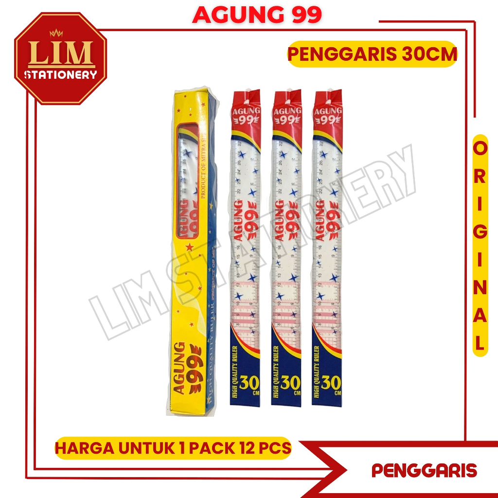 

Penggaris Mika 30 CM (12Pcs) AGUNG99