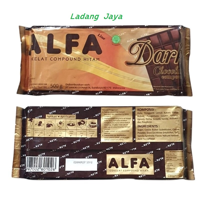 

Alfa Garis Dark Chocolate Compound 500gr