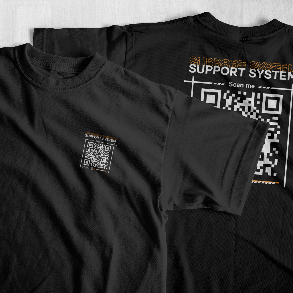 Kaos QR CODE Viral Premium Bisa Custom gambar