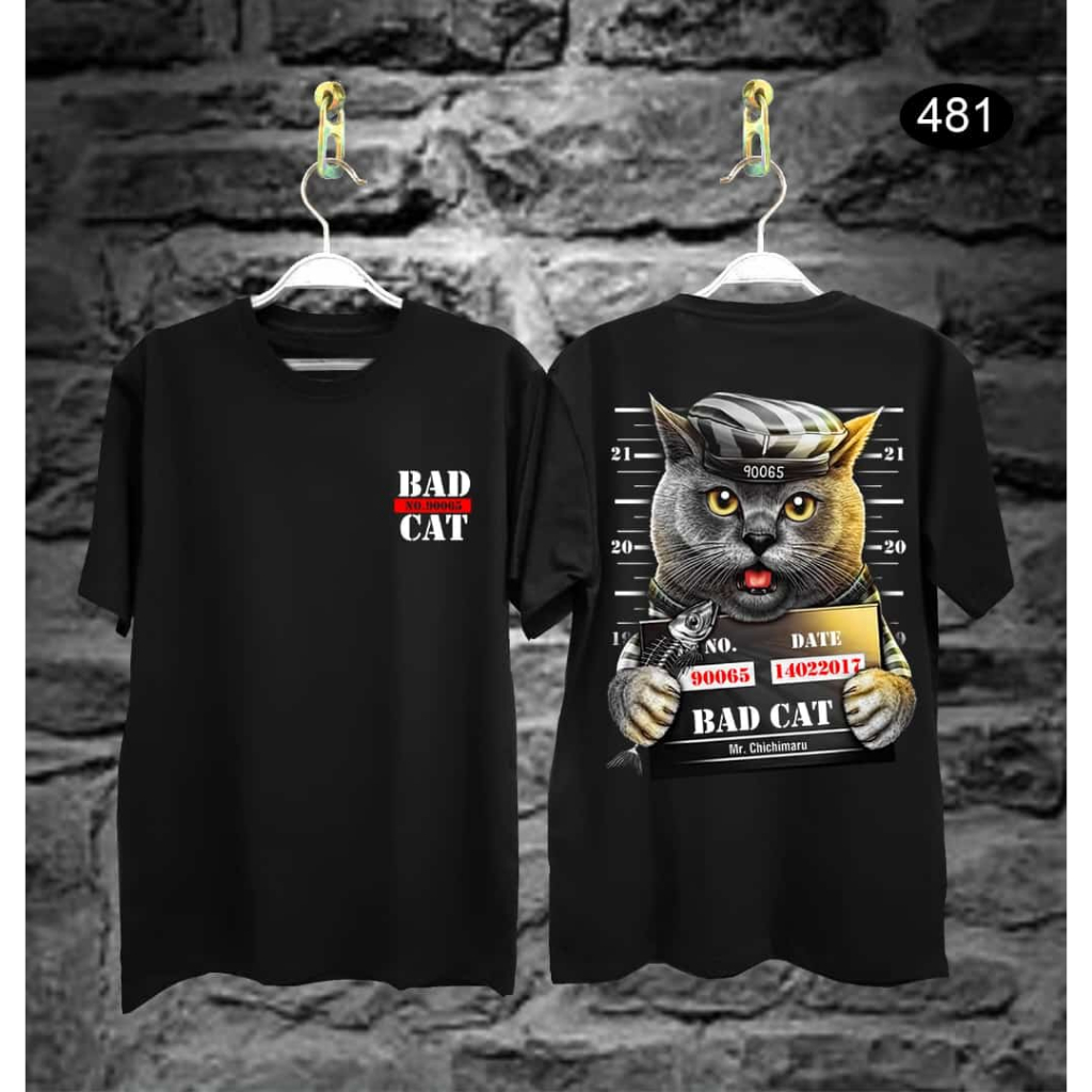 IKKONO STORE/KAOS BAD CAT / KAOS MEMPHIS ORIGINS / MEMPHIS / KAOS SUKAJAN/ KAOS PRIA / KAOS DISTRO M