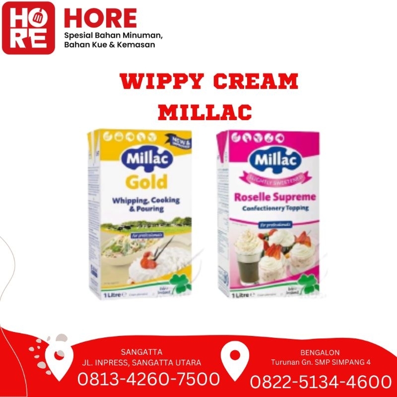 

Whipping cream millac gold & whipping cream shine proselle non diary