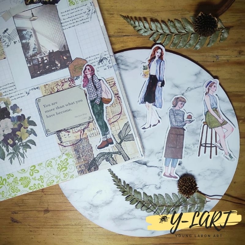 

Fashion Girls Sticker Aesthetic Scrapbook Jurnal