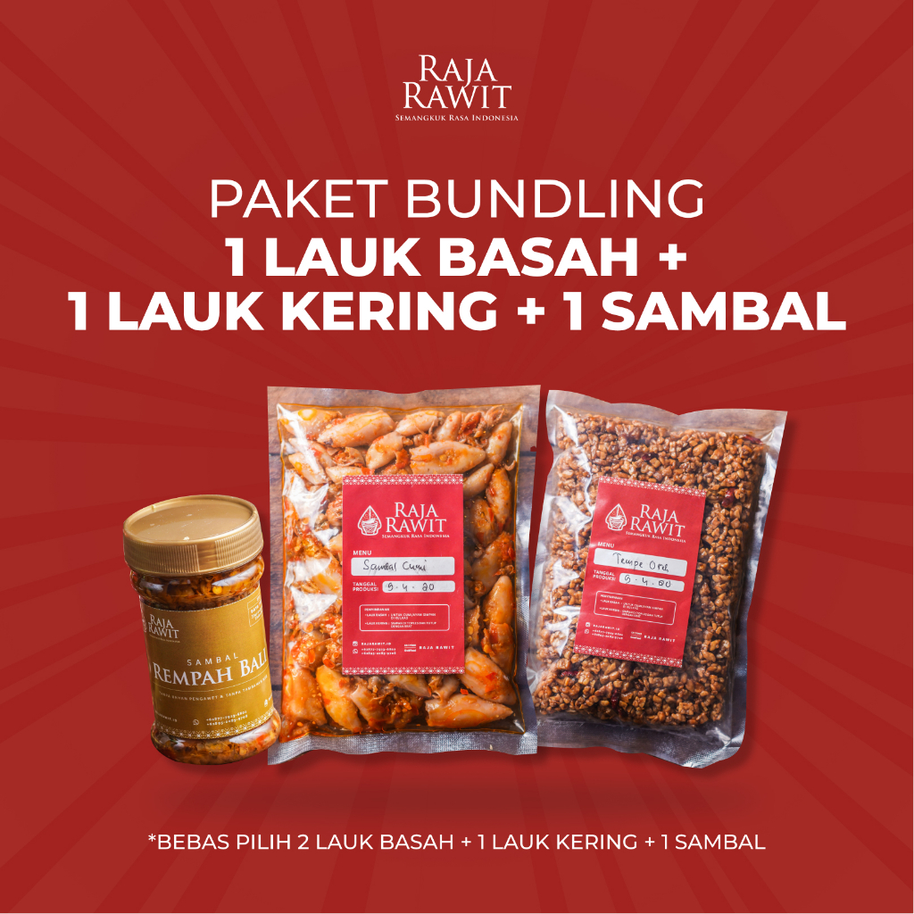 

RAJA RAWIT - New Bundling Paket Lengkap Semua Menu Lauk Kemasan Kering Praktis