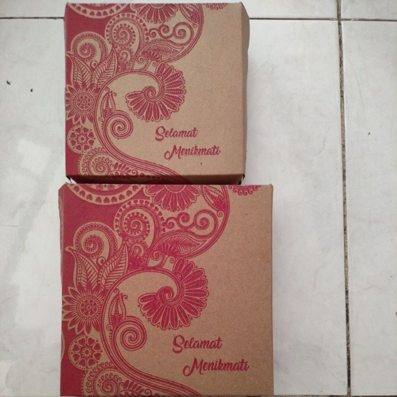 

kardus nasi coklat motif batik MINIMAL ORDER 25pcs