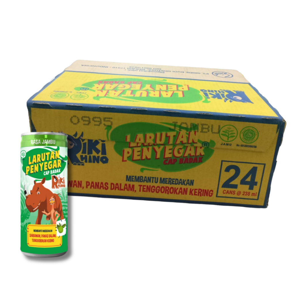Larutan Penyegar Cap Badak Slim 238Ml Riki Rhino Karton