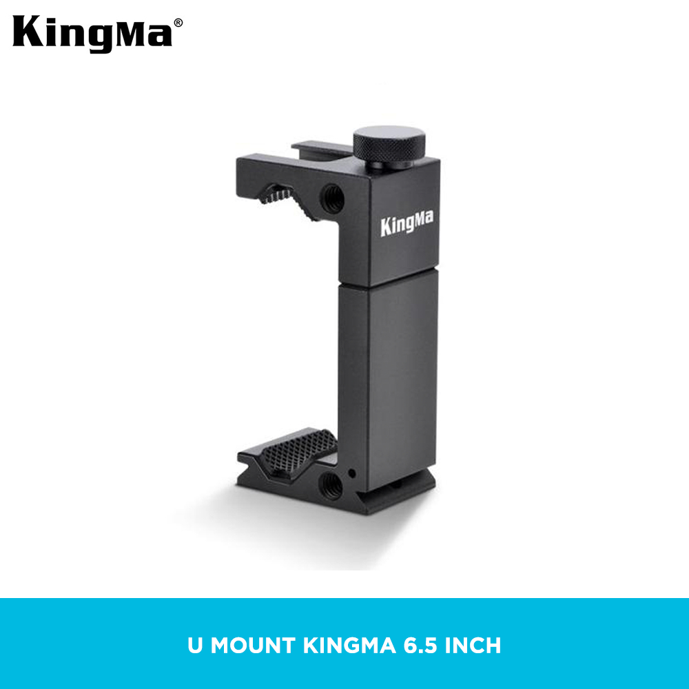 KINGMA Phone Holder U-Mount 6.5" with Hotshoe LED / Microphone / Etc