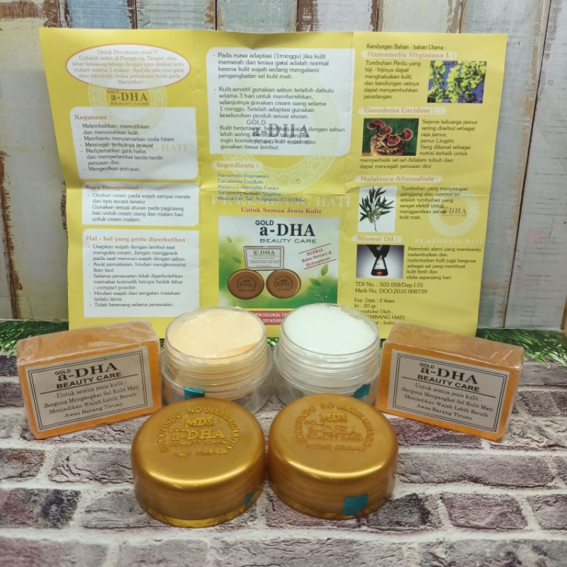 Cream A-DHA Gold MDS // Paket A Dha Gold Mds Beauty Care Original