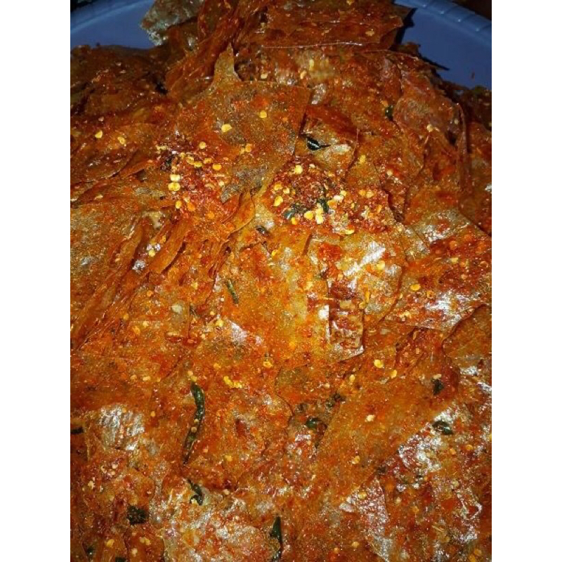 

keripik kaca/ kripca / keripik kaca daun jeruk / snack pedas 250 gr