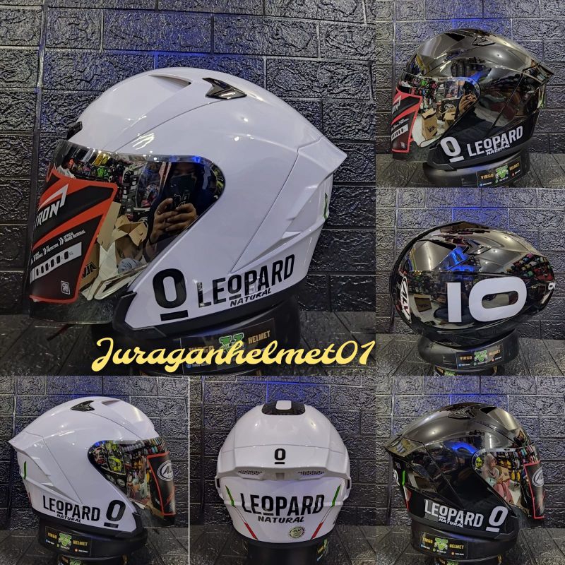 HELM ALV ULTRON SOLID WHITE BLACK LEOPARD|NEW ALV ULTRON LEOPARD WHITE,BLACK