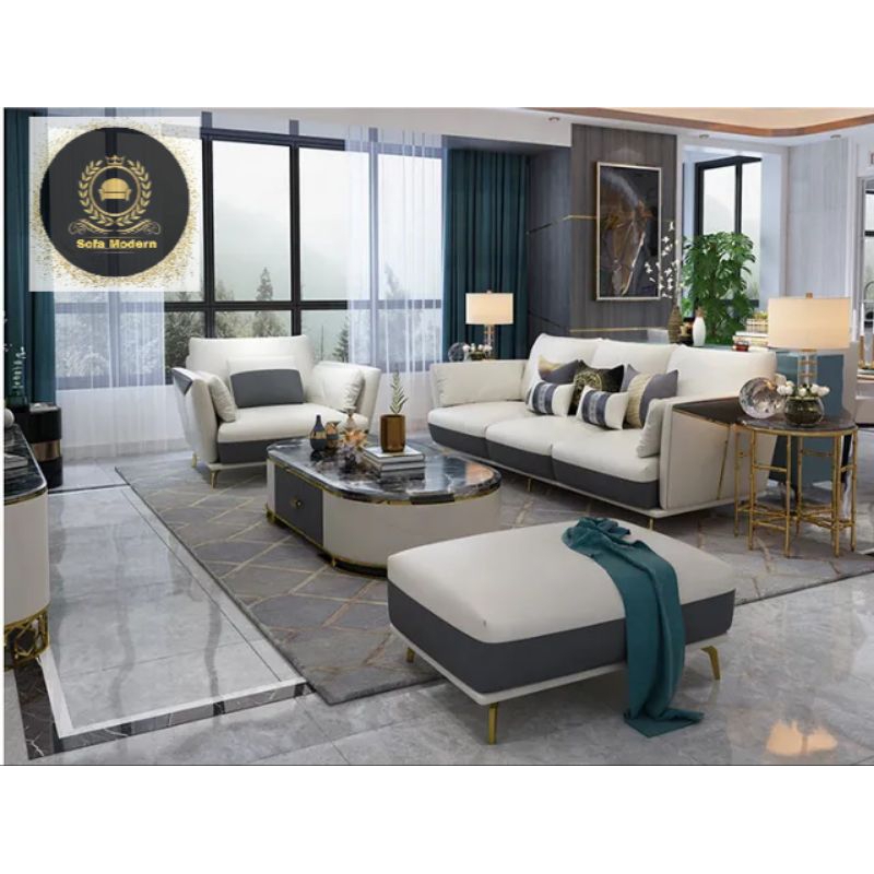 Sofa Set 321 Modern Kursi Sofa Ruang Tamu Minimalis Mewah Jati Super Mewah