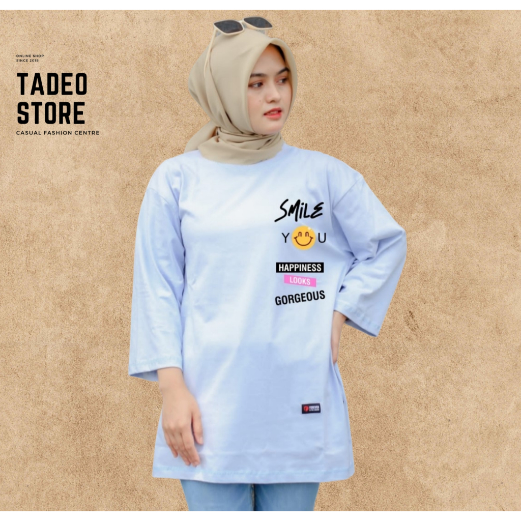 Atasan Wanita 7 8 Oversize Merah Putih Kaos Jumbo Wanita Dresscode Kaos Seragaman terbaru Cotton 24s