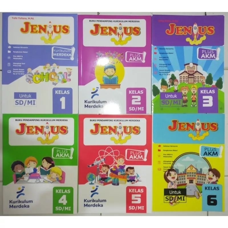 BUKU JENIUS KURIKULUM MERDEKA KELAS 1 2 3 4 5 6 SEMESTER 1 FOKUS BAHASA JAWA FOKUS PJOK GRIYA RISQI