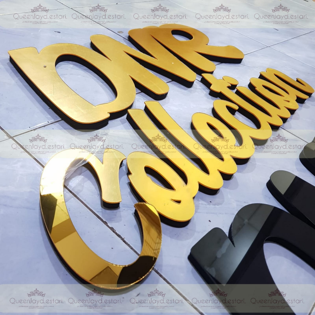 Huruf timbul Akrilik Lapis Spoon