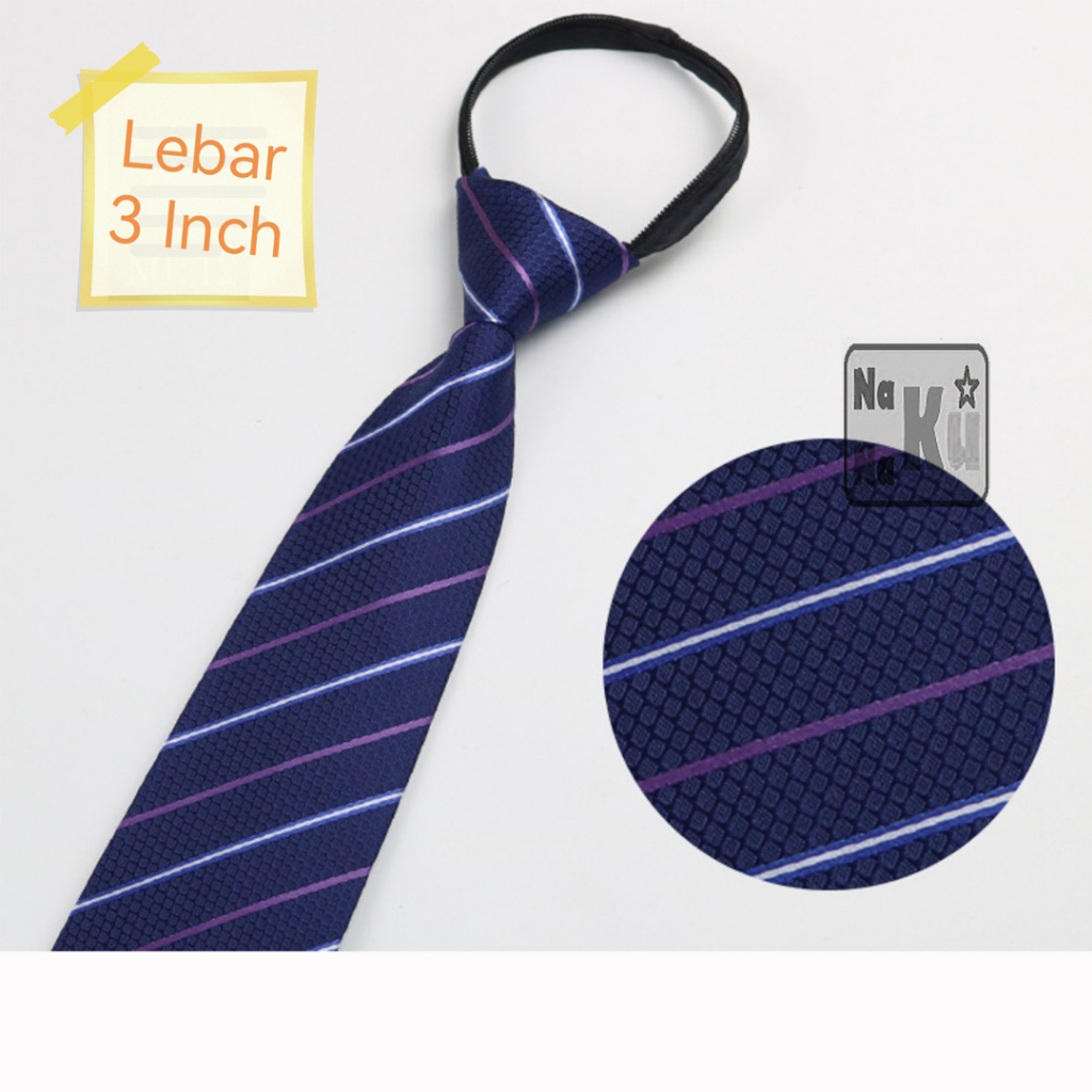 Dasi Siap Pakai / Dasi Instant / Zipper Tie / Dasi Resleting Pria