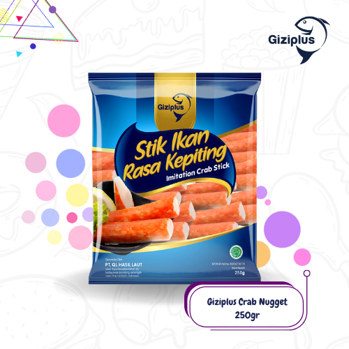 

CRAB STICK 250GR ( STIK IKAN RASA KEPITING ) GIZIPLUS IMITATION | KEPITING | FROZEN FOOD