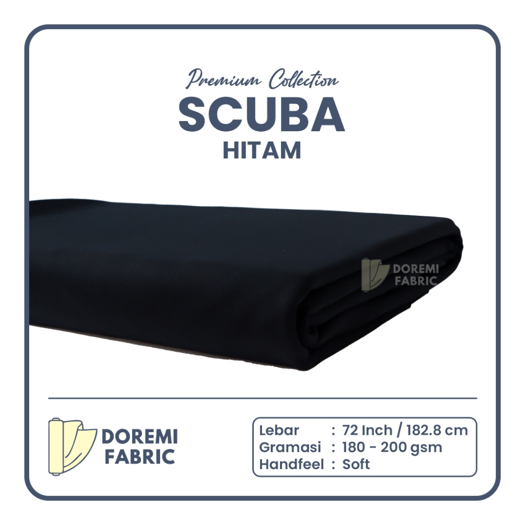 (ROLL) Kain DOREMI SCUBA TIPIS PREMIUM 190-200 GSM