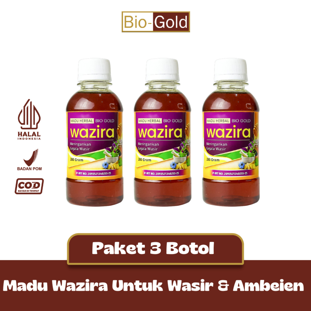 

Madu WAZIRA BIO GOLD Obat Herbal Wasir Ambeien Ampuh Atasi Ambeyen Aman Tanpa Operasi Meringankan Rasa Nyeri Sakit Mengempeskan Benjolan Original