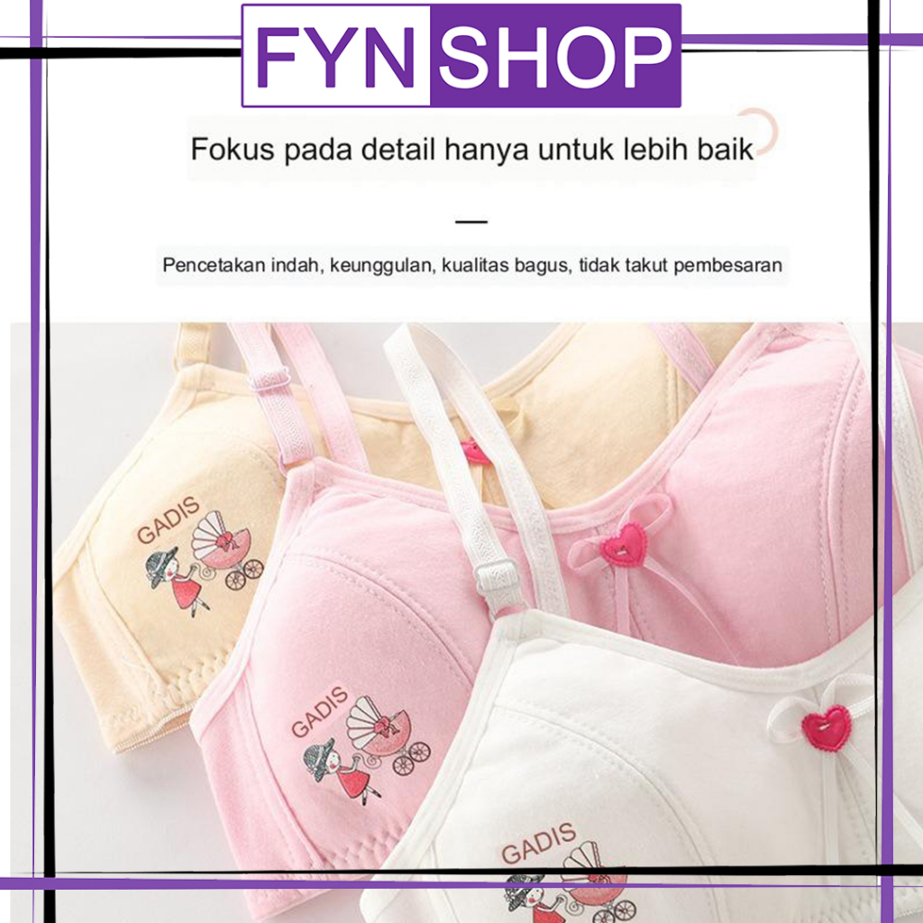 Fynshop ♛ UW121 Bra BH Remaja SD SMP Dengan Pengait Pakaian Dalam Anak Perempuan