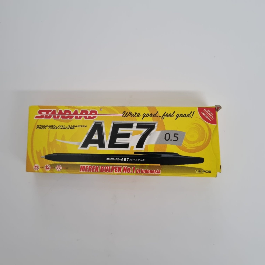 

STANDARD BOLPEN PENA PEN STANDARD AE7 HITAM BIRU MERAH 0.5 [12PCS]