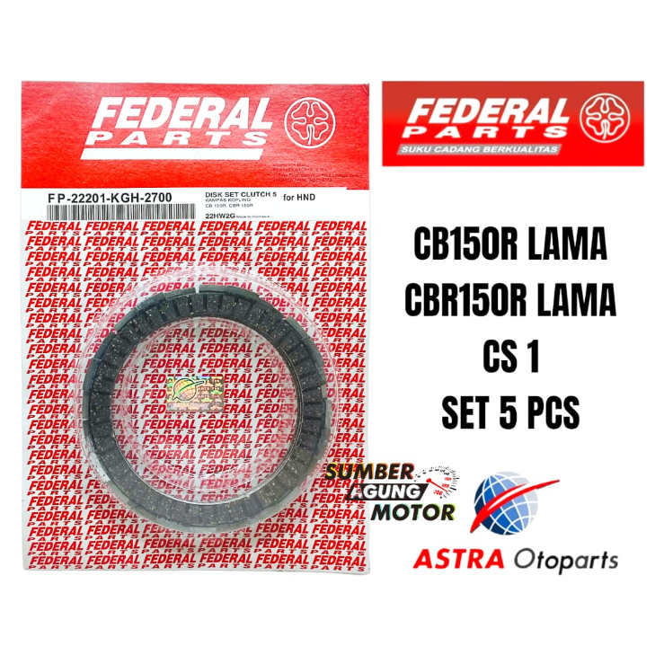 KAMPAS KOPLING CB150R CBR150R OLD CBR150 LAMA CS1 ORI FEDERAL 1 SET