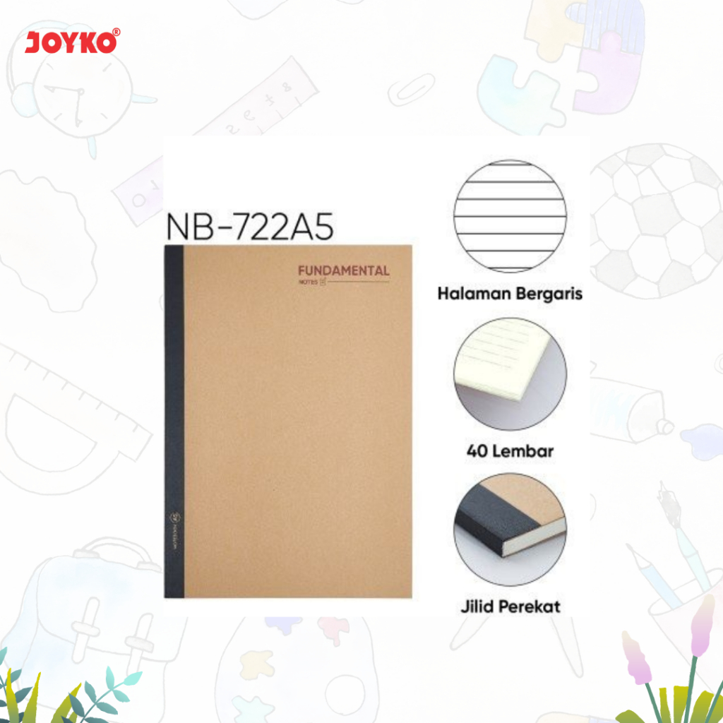 

NOTEBOOK / BUKU CATATAN / NOTEPAD / NOTEBOOK NB-722A5 / NB - 722A5 JOYKO ( 1 SET )