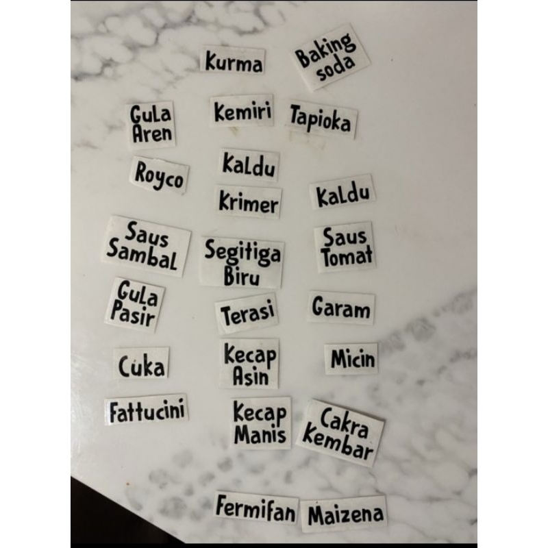 

Sticker label bumbu dapur waterproof Sticker custom