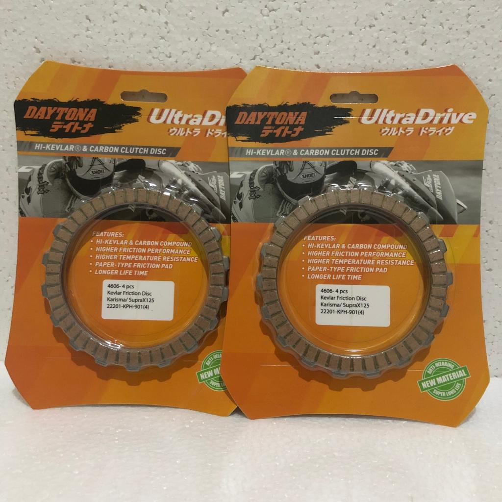 Kampas Kopling Kevlar Friction Disc Daytona Racing kode 4606 (KPH) PNP untuk Kharisma 125/ Supra 125