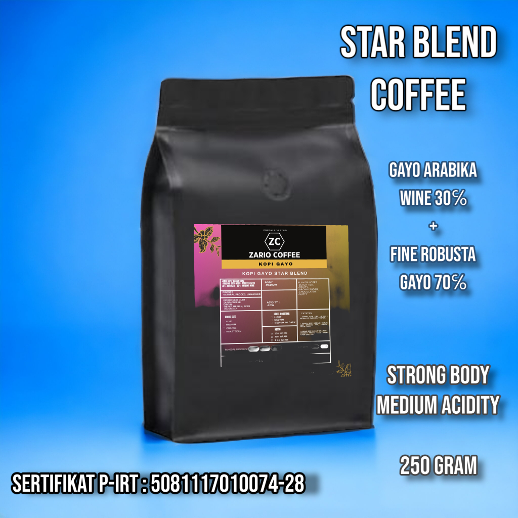 

KOPI GAYO STAR BLEND SPECIAL 250 GRAM