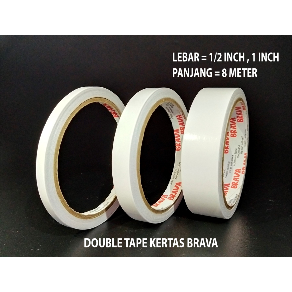 

LAKBAN DOUBLE TAPE KERTAS BRAVA 8M