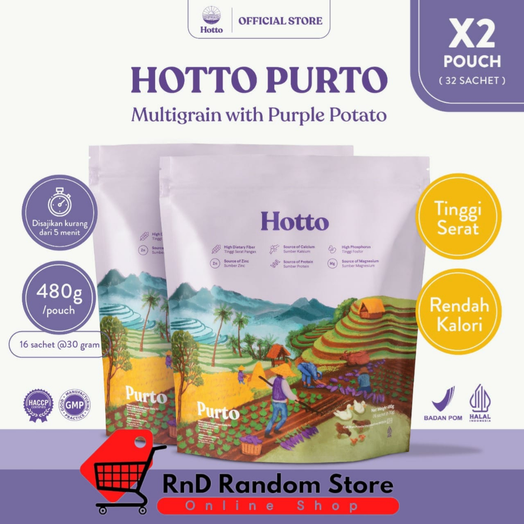 

Hotto Purto Multigrain with Purple Potato Bundling 2 pouch | Hotto Purto 32 Sachet