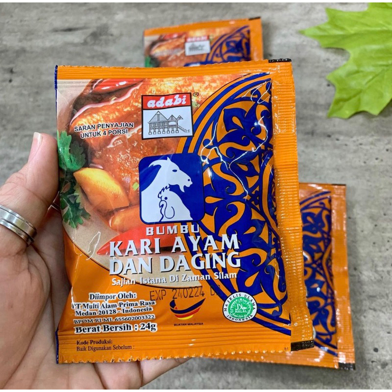 

Bumbu Kari Adabi Ayam dan Daging Renceng 24 gram