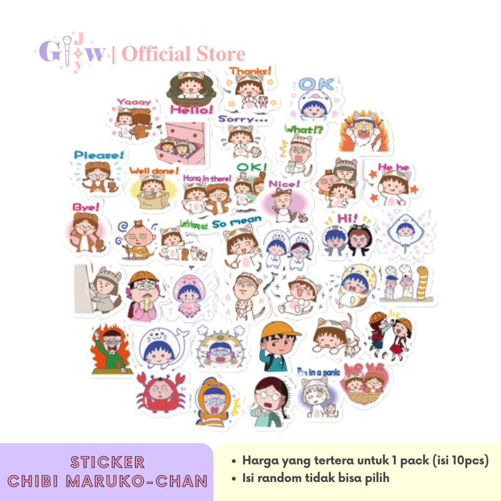 

A6033 STICKER 10PCS (CHIBI MARUKO-CHAN) anti air notebook scrapbook label tempel motif kartun superhero super hero unik lucu atk alat tulis kantor murah viral termurah kartun komputer leptop handphone hp smartphone koper laptop tembok kulkas disney