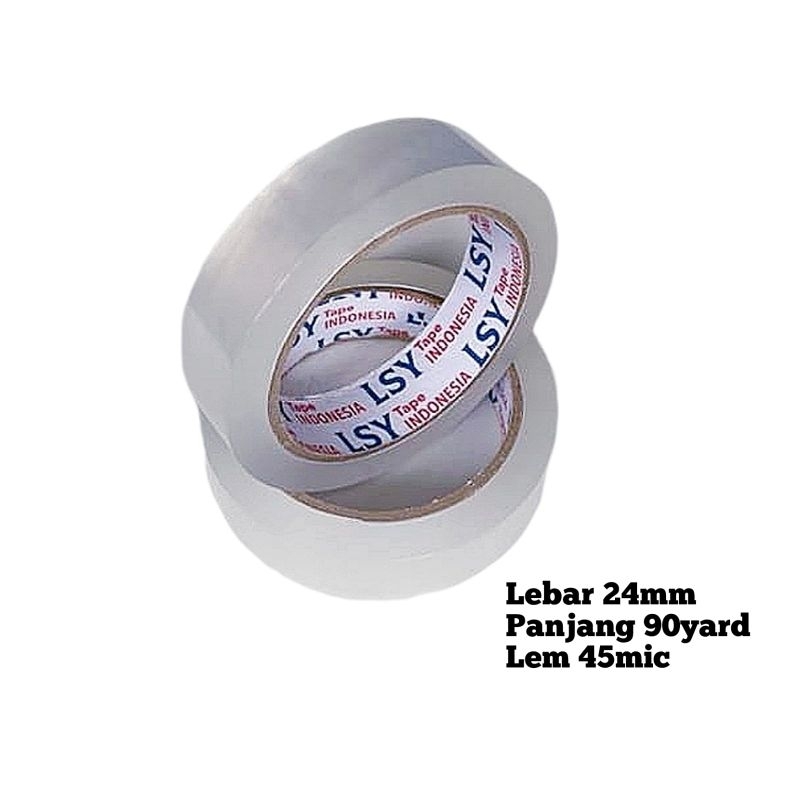 

isolasi bening / lakban bening LSY 24mm x 90yard full ( CBM )