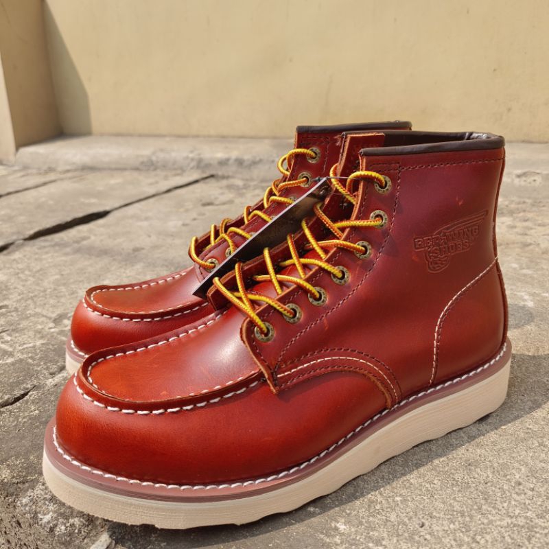 (Best Selling)New Arrival REDWING MOC TOE Boots 8875 Brown Irish Setter Ultimate Quality Oil Tanned 